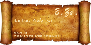 Bartus Zsóka névjegykártya